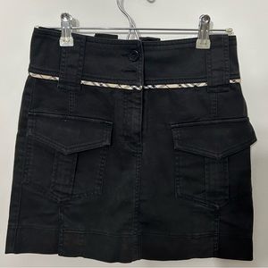 Burberry Vintage 90s Black Cargo Skirt | US 2